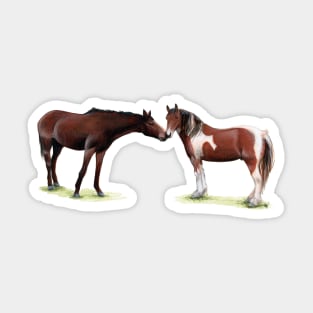 Horses Painting Sticker